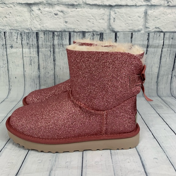 UGG Other - New UGG Bailey Bow Glitter Pink Mini
